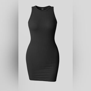 OQQ 2 pieces dress Ribbed Halter